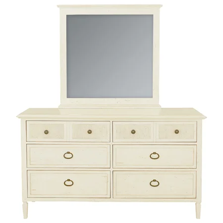 Dresser and Mirror Set